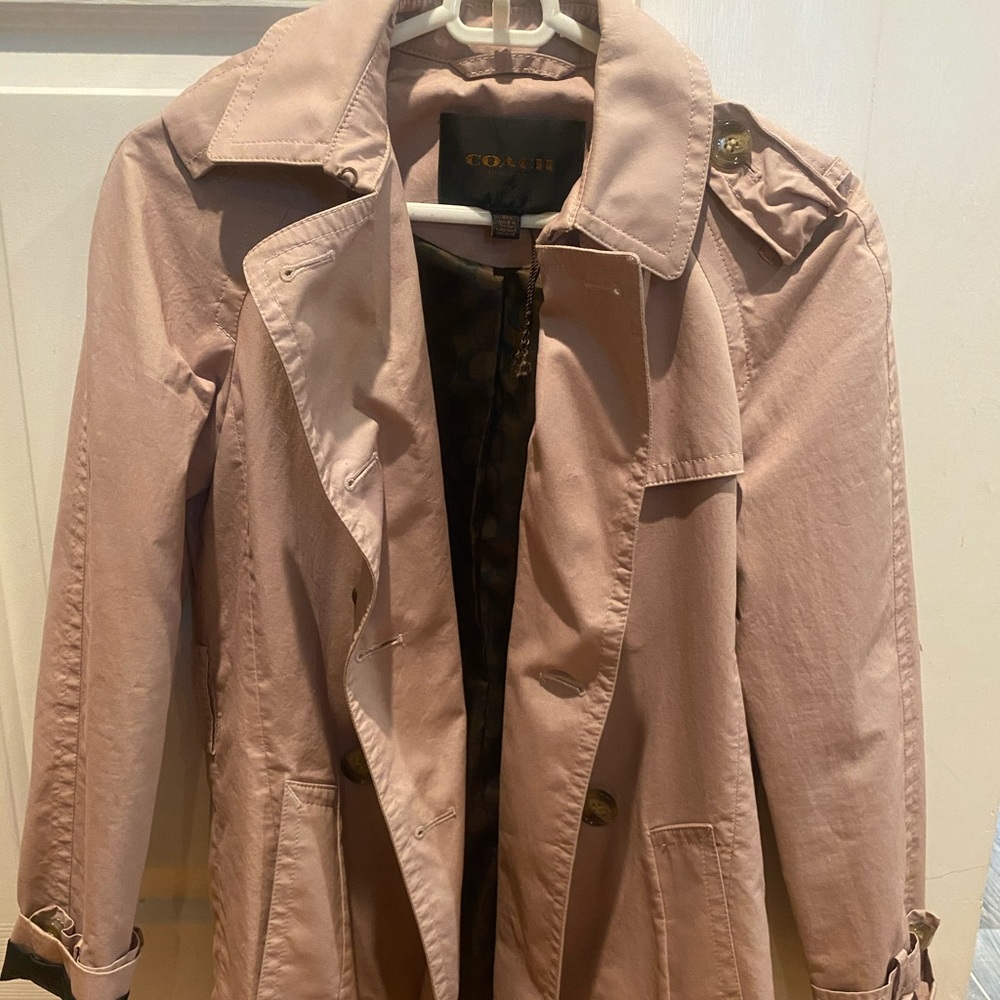 Blush colored COACH Pea coat